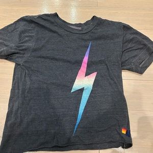 Aviator nation charcoal bolt boyfriend tee